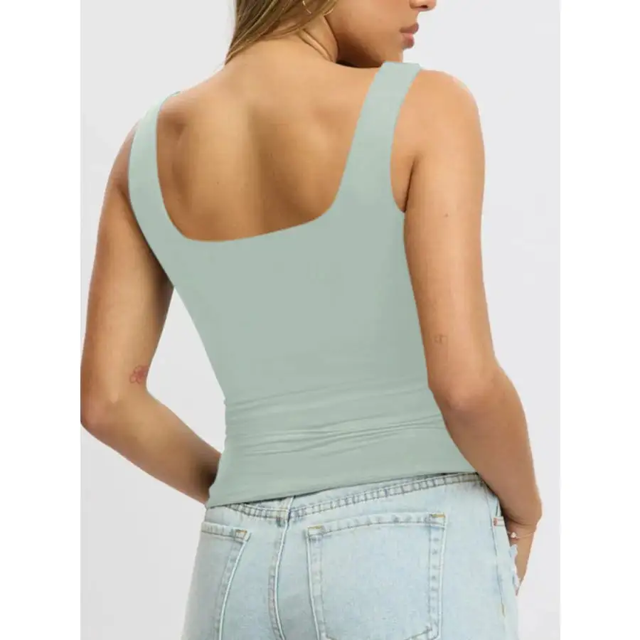 Soft Square Neck Wide Strap Tank