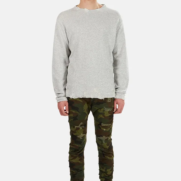 Crewneck Cotton Knit Hoodie