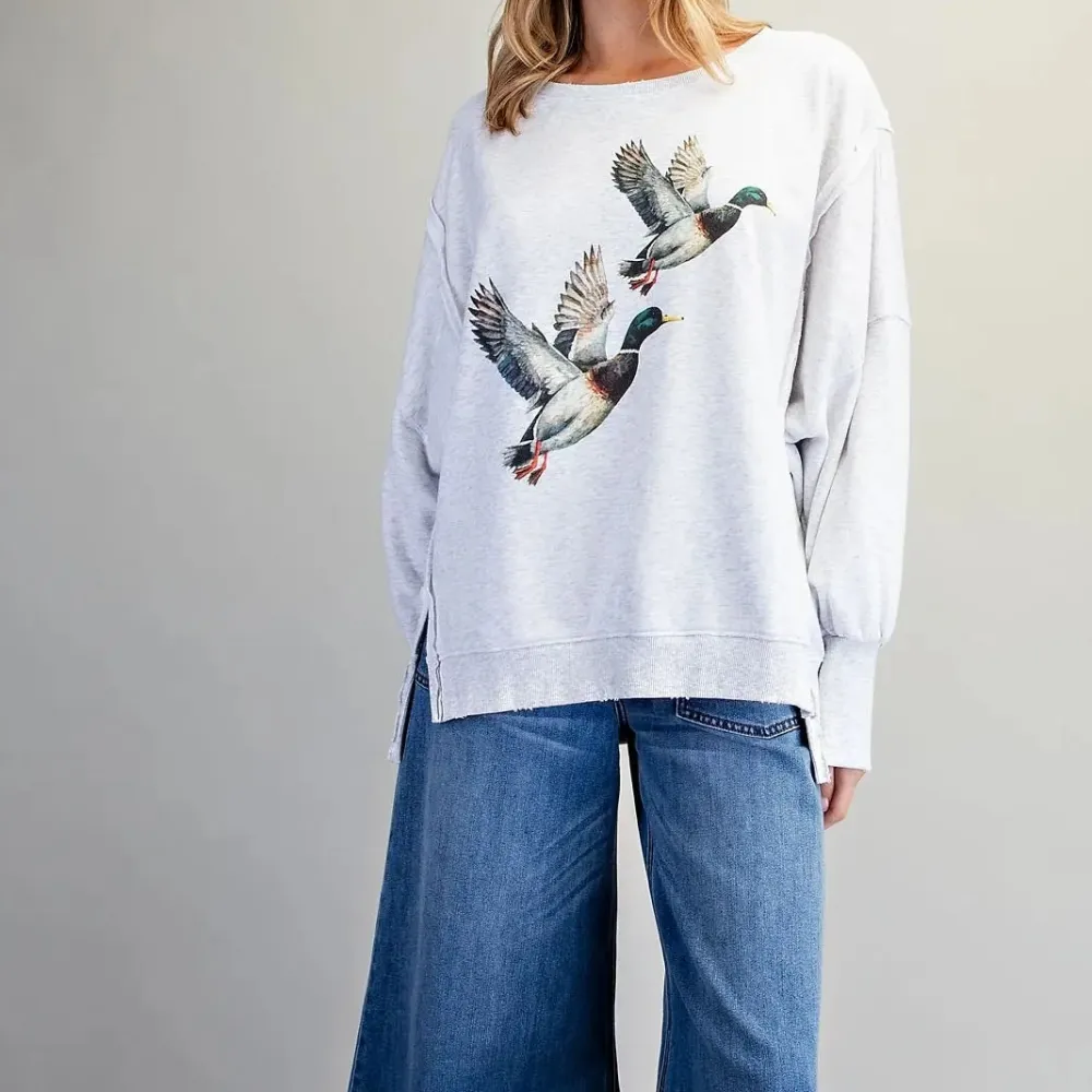 Mallard Print Pullover