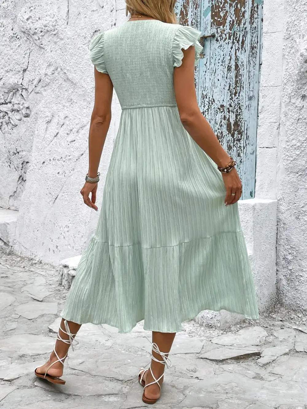 Everyday Ruffle Trim Smocked Dress