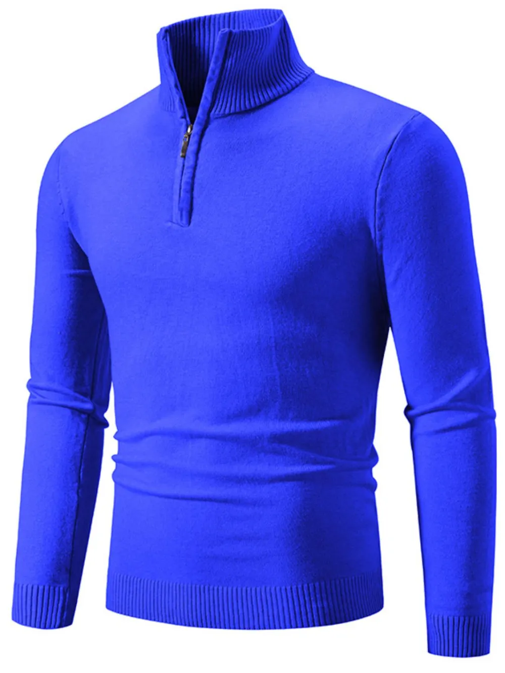 Quarter Zip Long Sleeve Knit Top