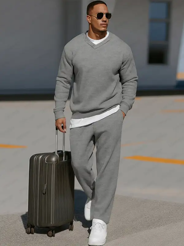 Cotton Blend Comfort Sweatsuit Two-Piece