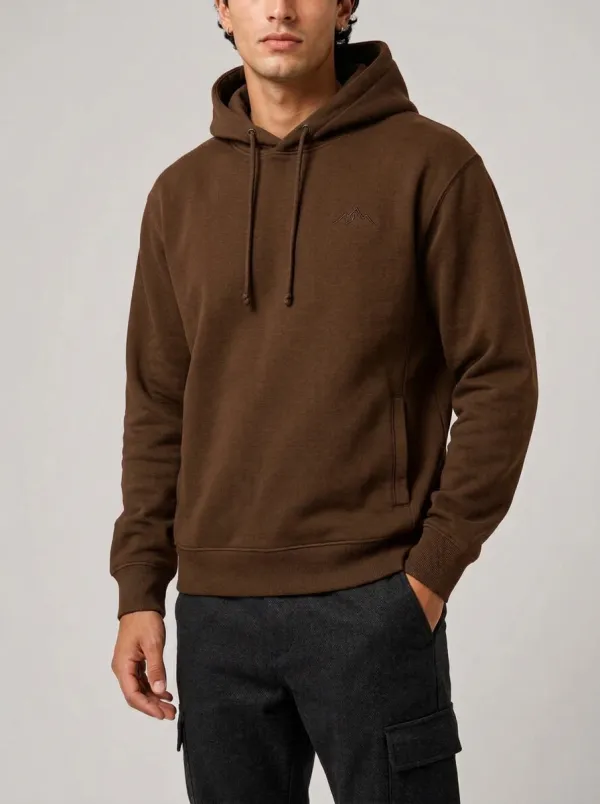 Men's Mountain Graphic Pullover Chest-Detail Hoodie