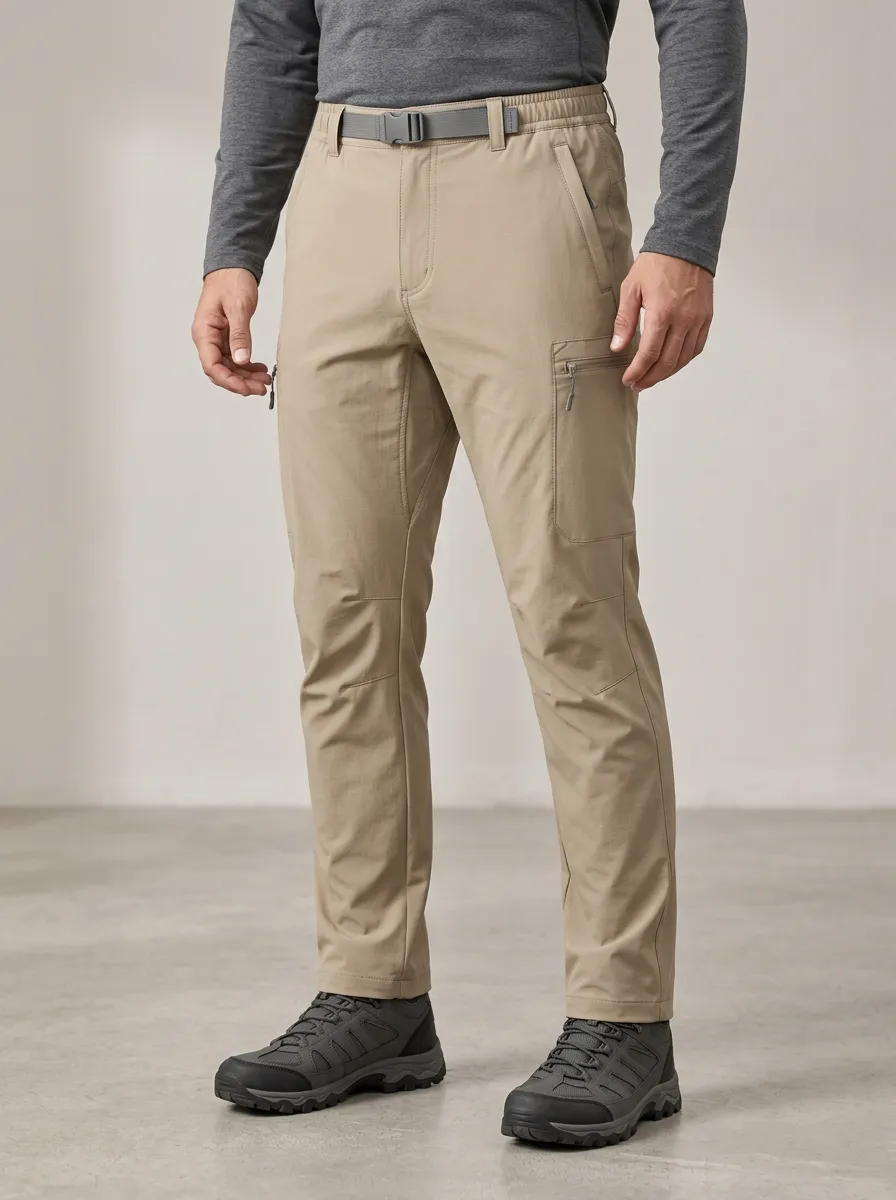 Men's Zipper Pocket Printed Trail Cargo Pants