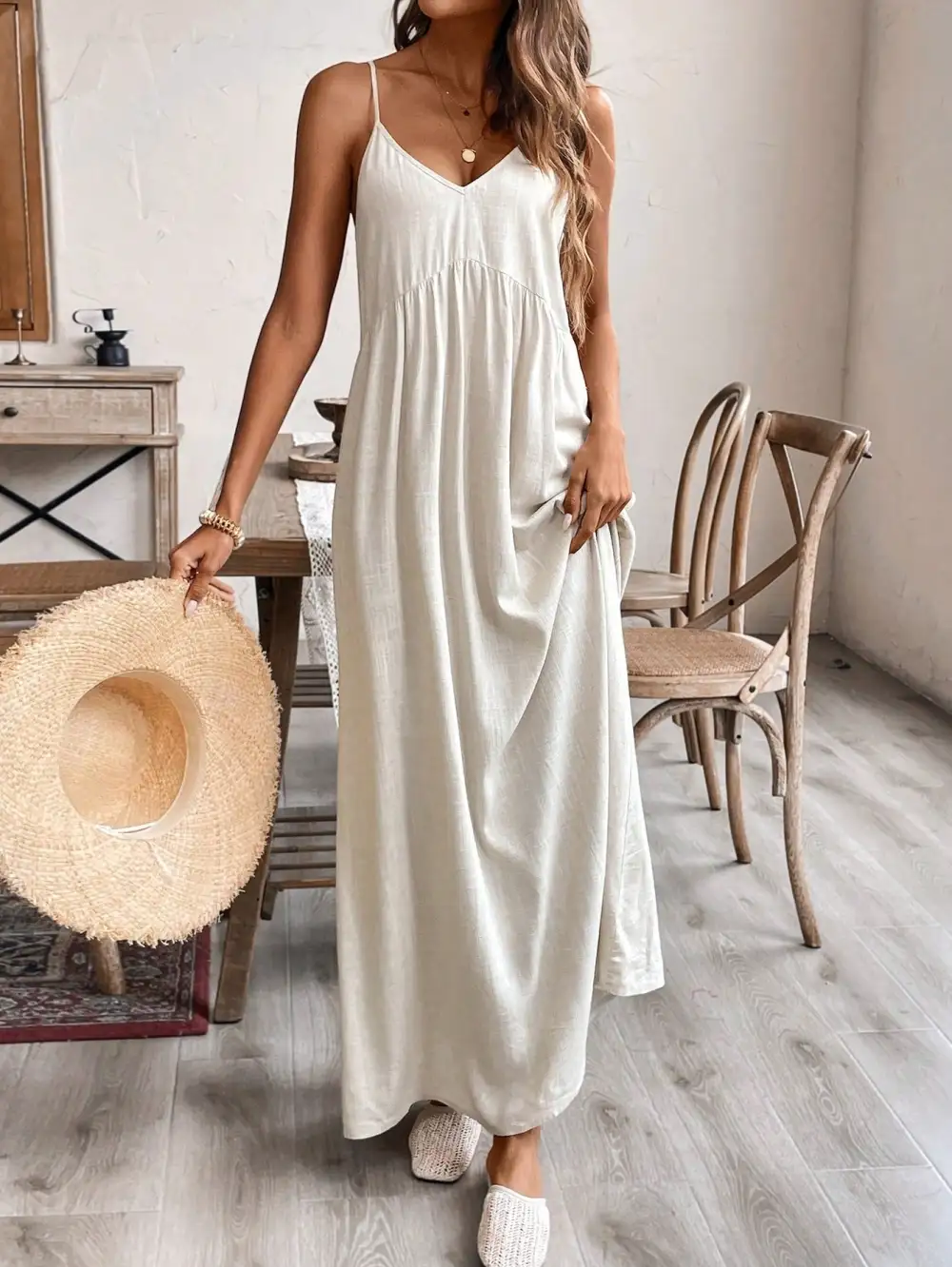 Wilma Cotton Linen Maxi Dress