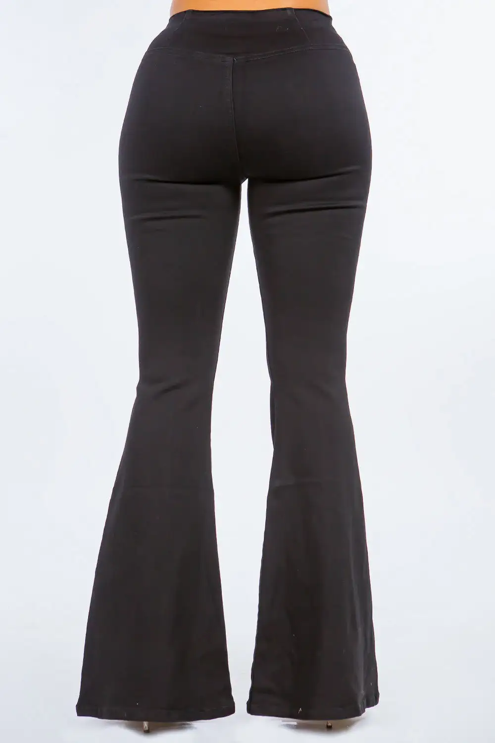 Button Front Structured Denim Jeans