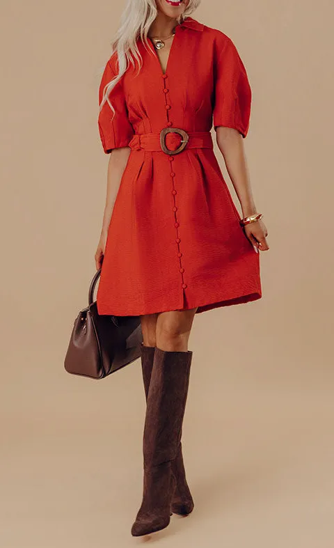 Mini Dress with Button Front