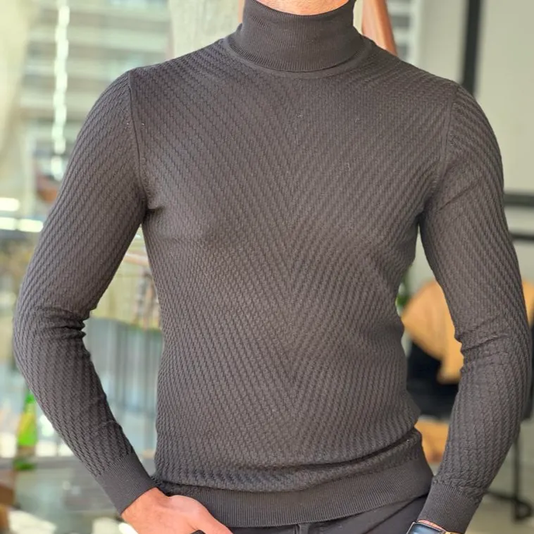 Clean Finish Slim Fit Cotton Turtleneck Sweater