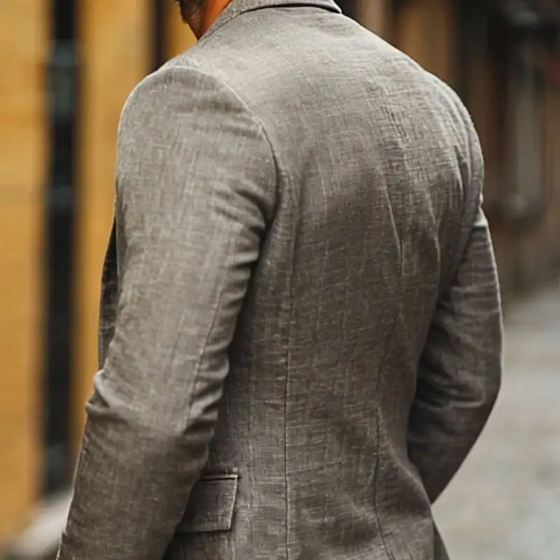 Cotton Button Blazer