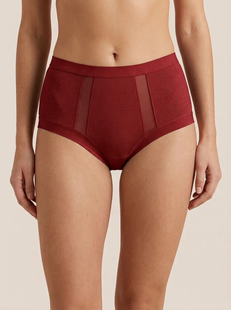 Women's Clean-Line High-Waisted Seamless Ribbed Panties