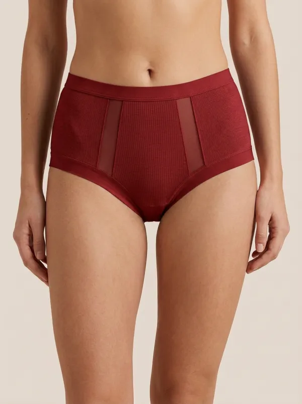 Women's Clean-Line High-Waisted Seamless Ribbed Panties