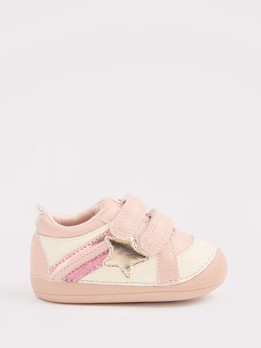 Pre Walkers Pink Star Double Strap Shoes detail 2