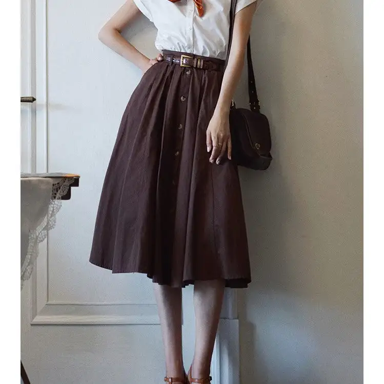 Polished Soft Everyday Casual Denim Skirt