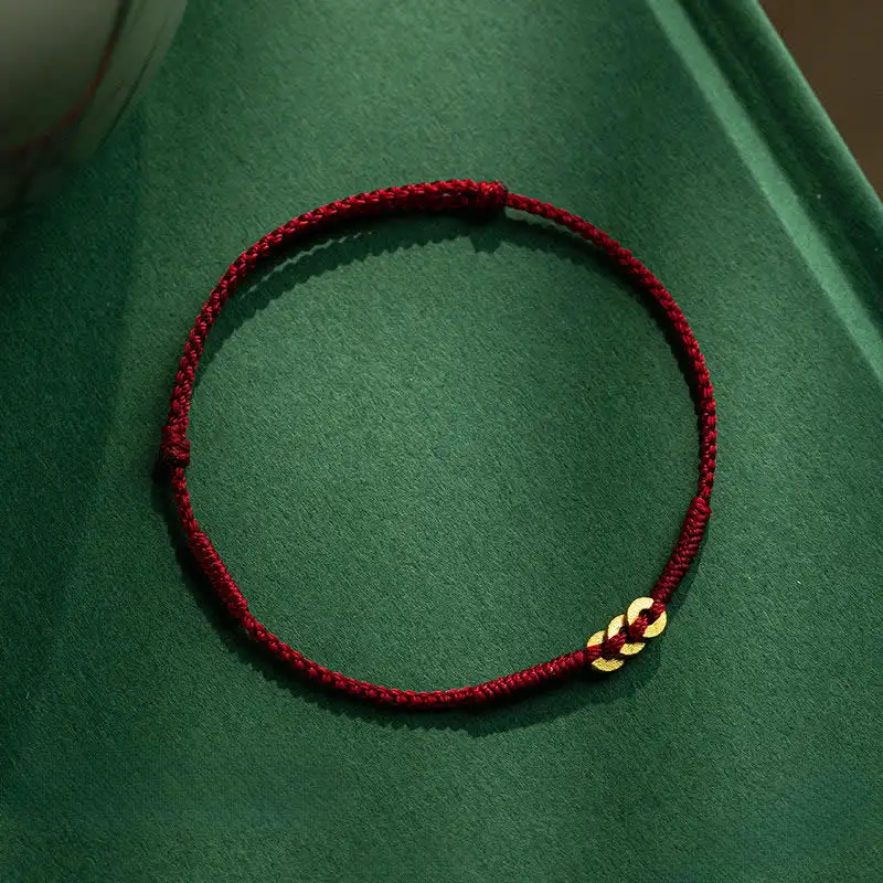 Copper Coins Hand Woven String Bracelet