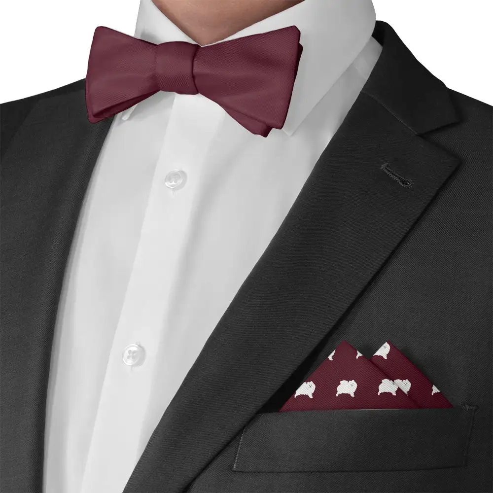 Clean Understated Animal Motif Dog Motif Pocket Square