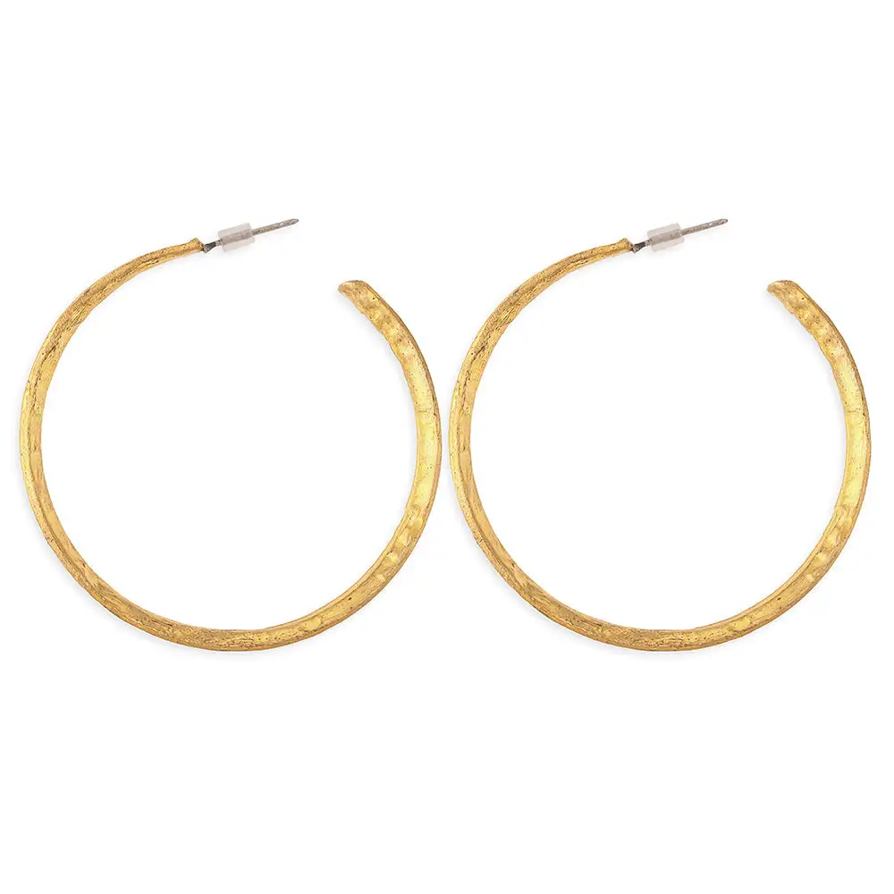 Lively Curved Artful Hoop Earrings