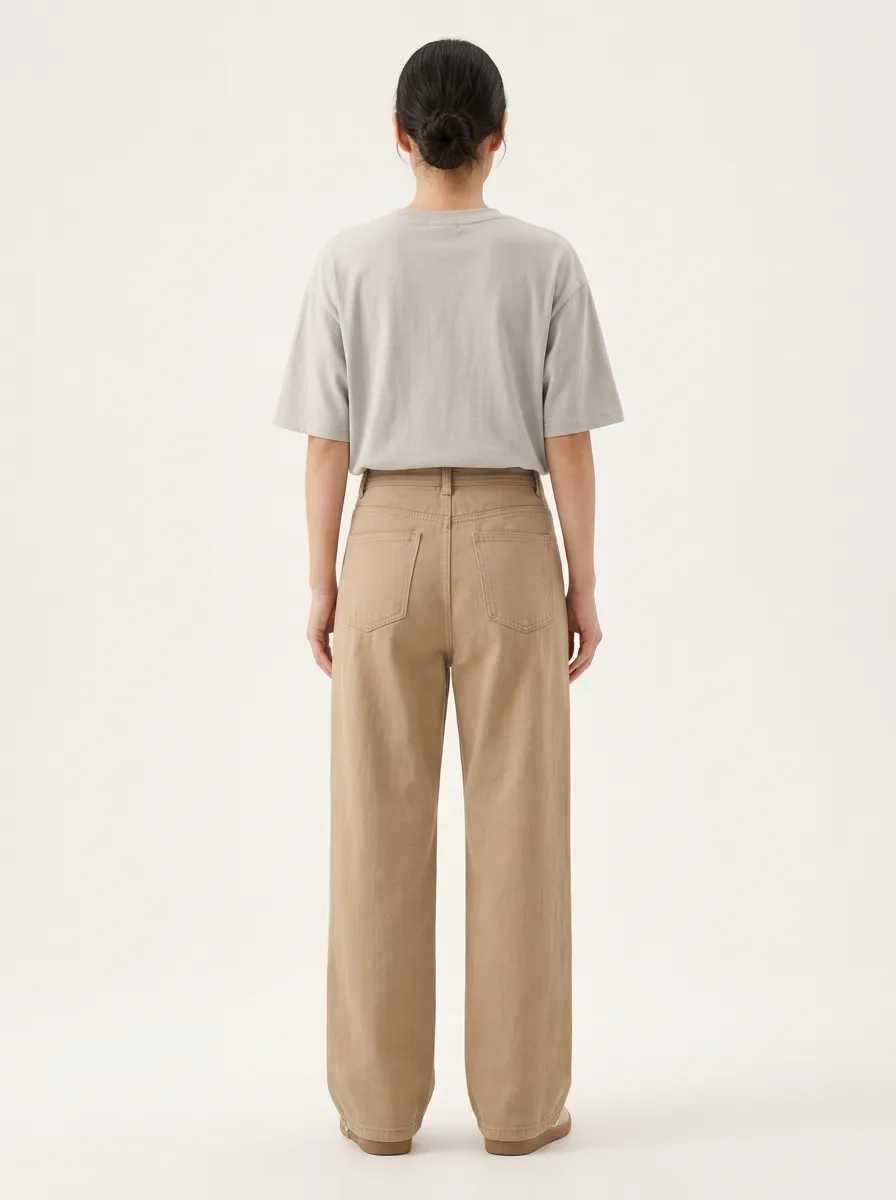 Women's Wave Embroidered Wide-Leg Pants