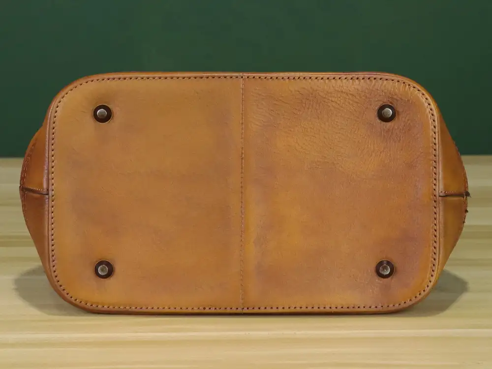 Vintage Leather Satchel Crossbody Handbag
