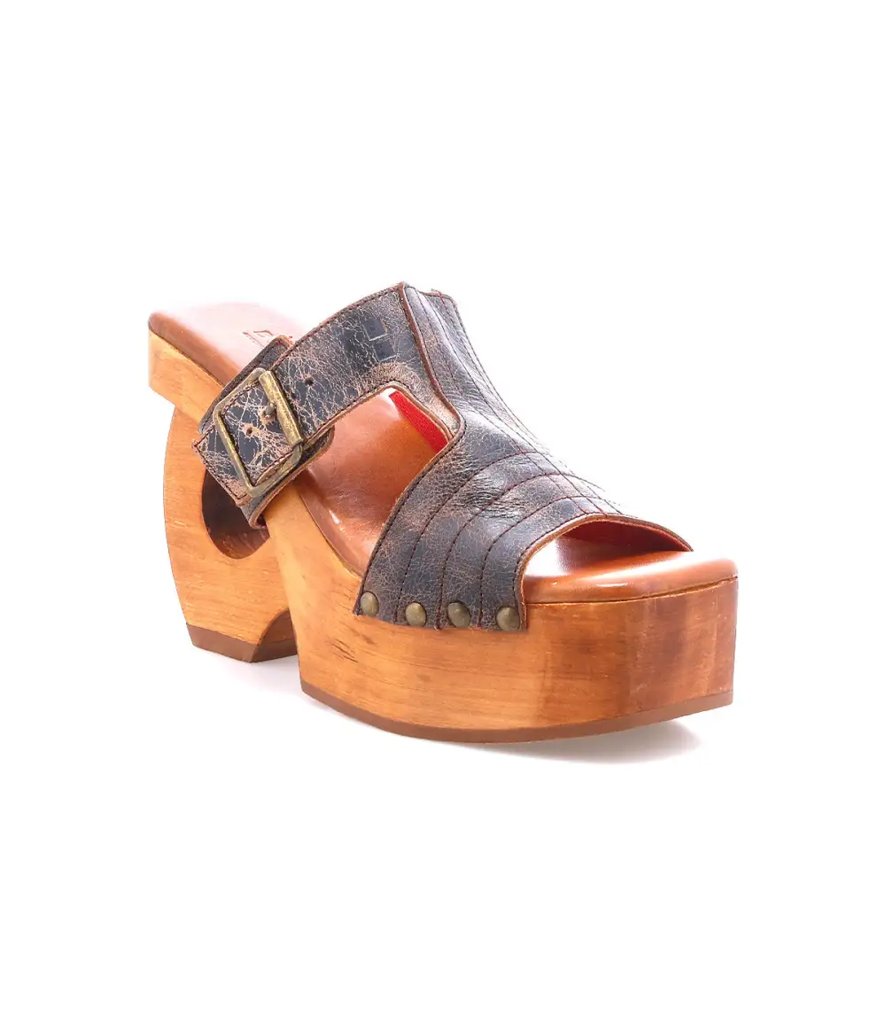 Peep-Toe Buckled Statement Heels