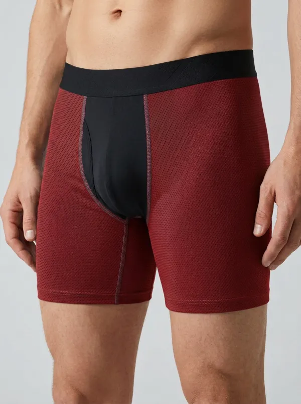 Men's Charcoal Mesh Panel Boxer Briefs