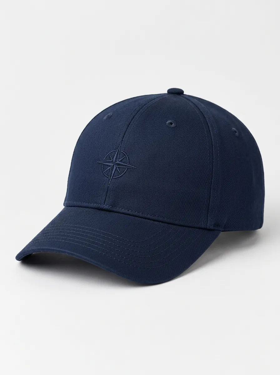 Compass Embroidered Baseball Cap