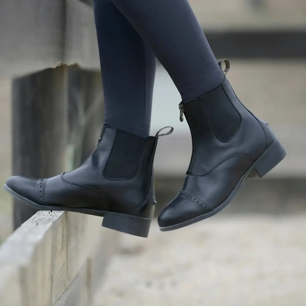 Zip Leather Paddock Boots