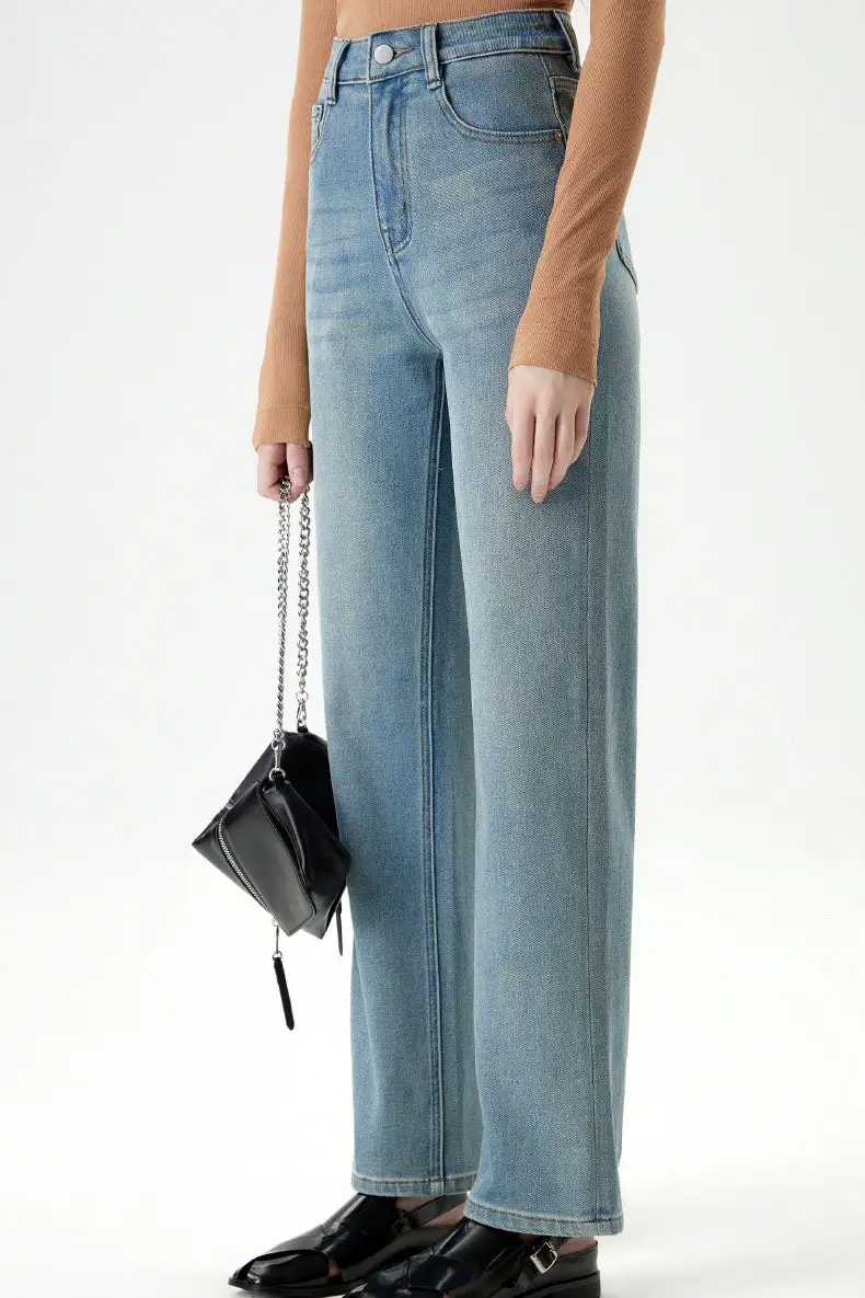 Straight-Leg Minimalist Denim Pants