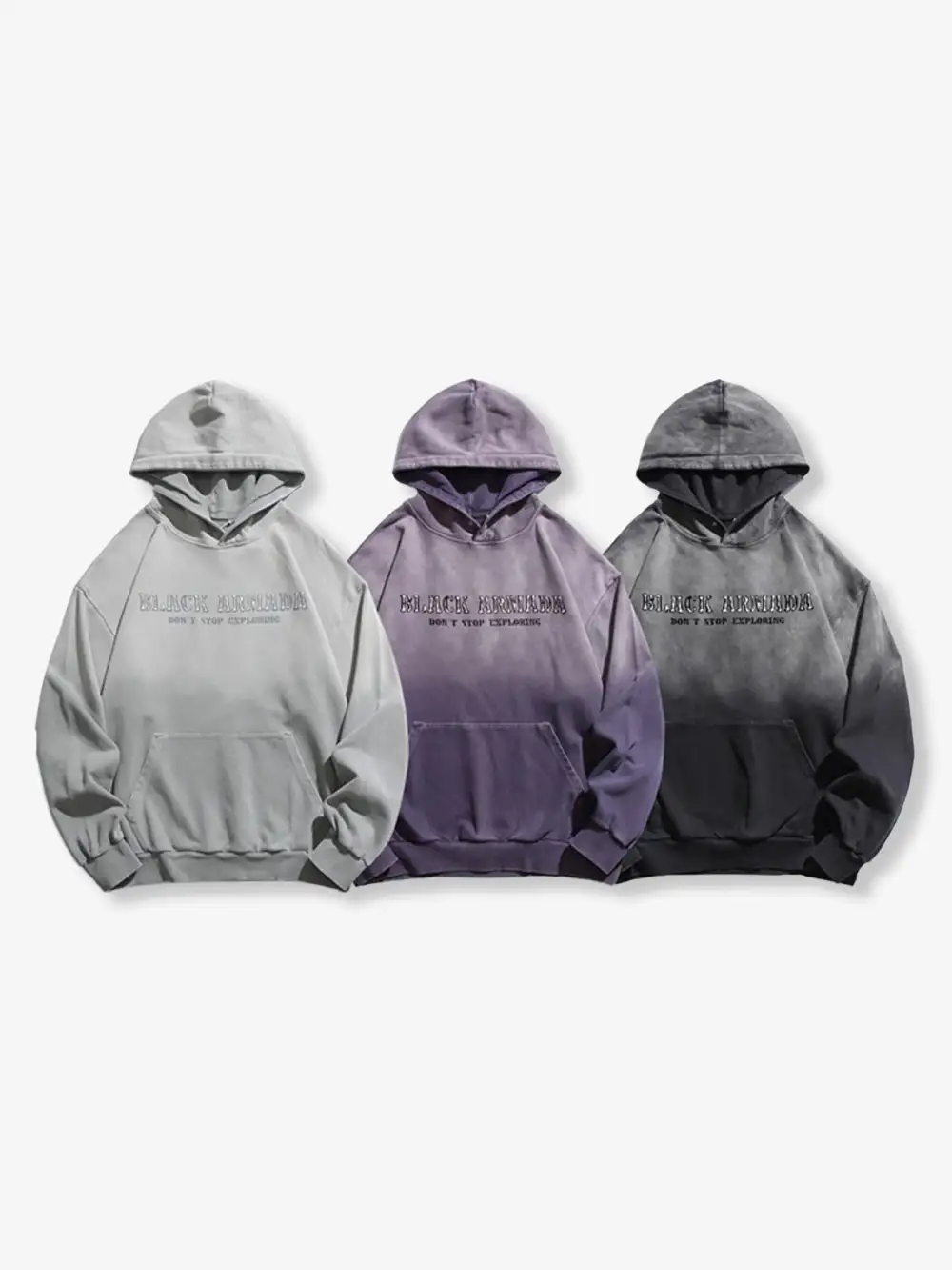 Abstract Print Gradation Wash Hoodie