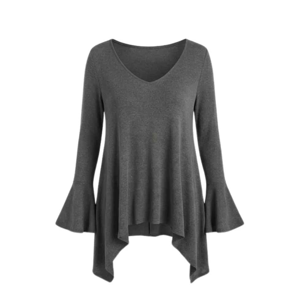 Handkerchief Hem Knit Tunic