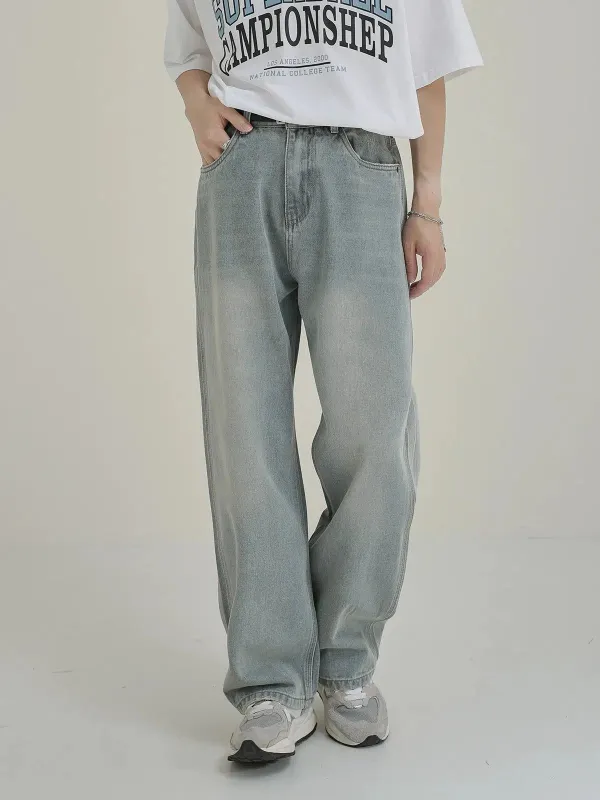Basic Washed And Faded Jeans