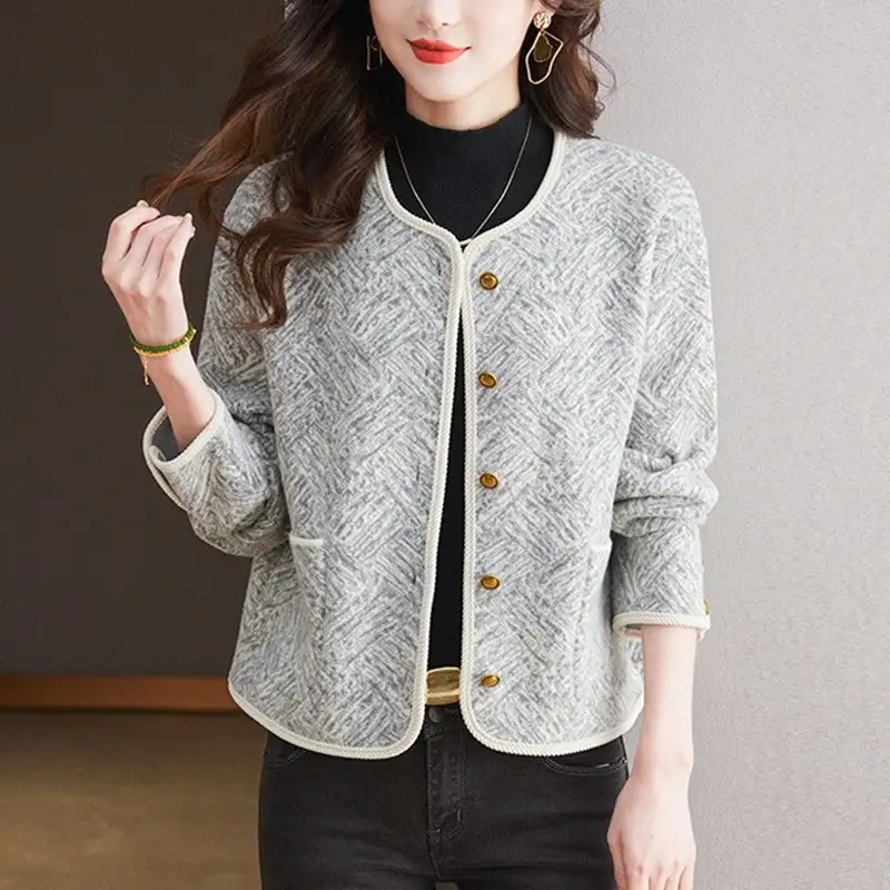Women's Jacquard Colorblock Cardigan