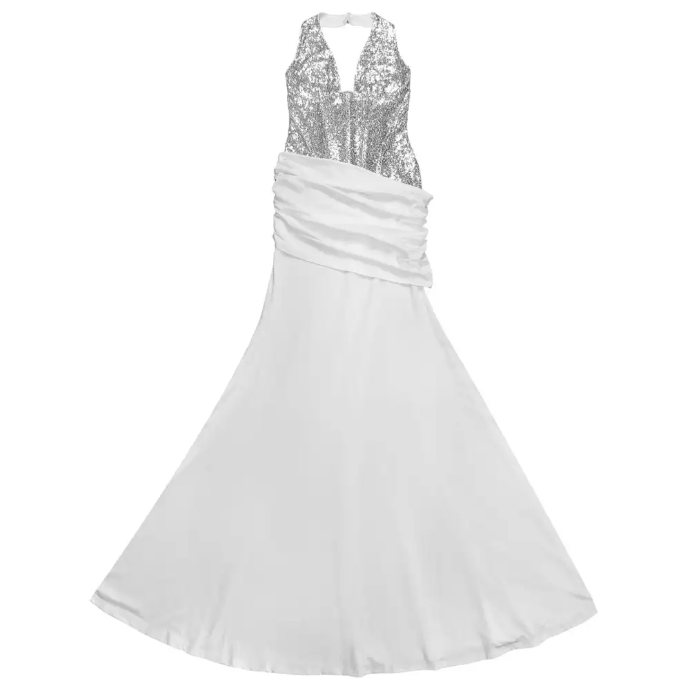 Sequin Halter Neck Maxi Dress