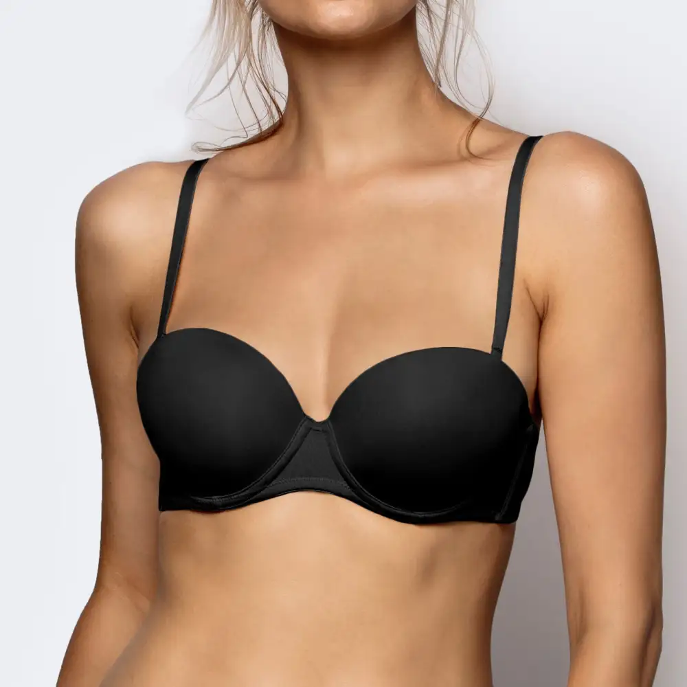 Bra with Clear Adjustable Straps