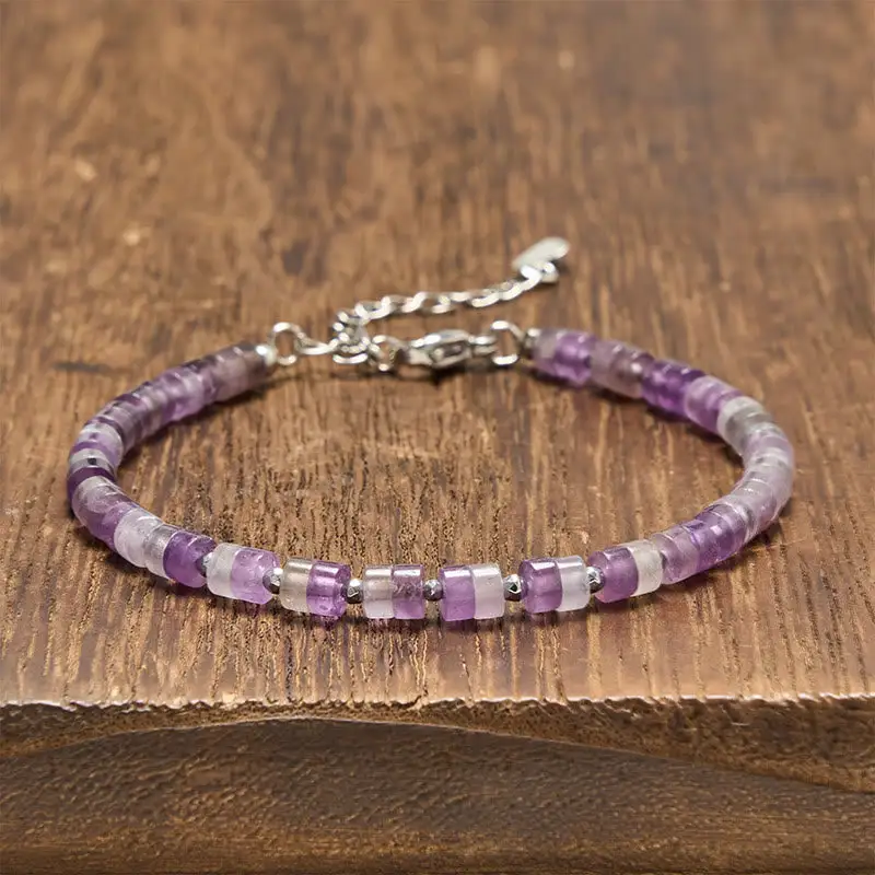 Amethyst Tiger Eye Quartz Spot Jasper Obsidian Bracelet