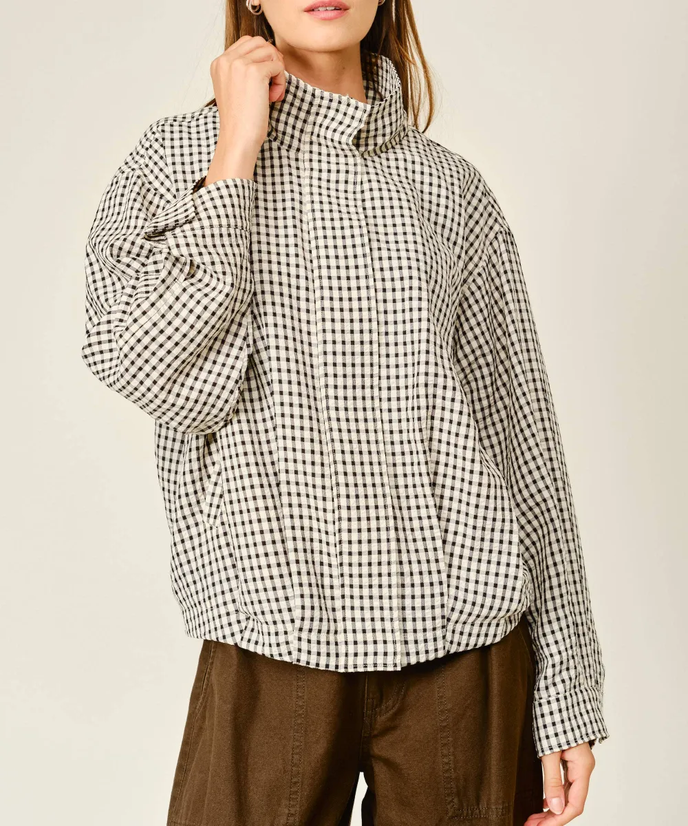 Distinctive Funnel Neck Jacket