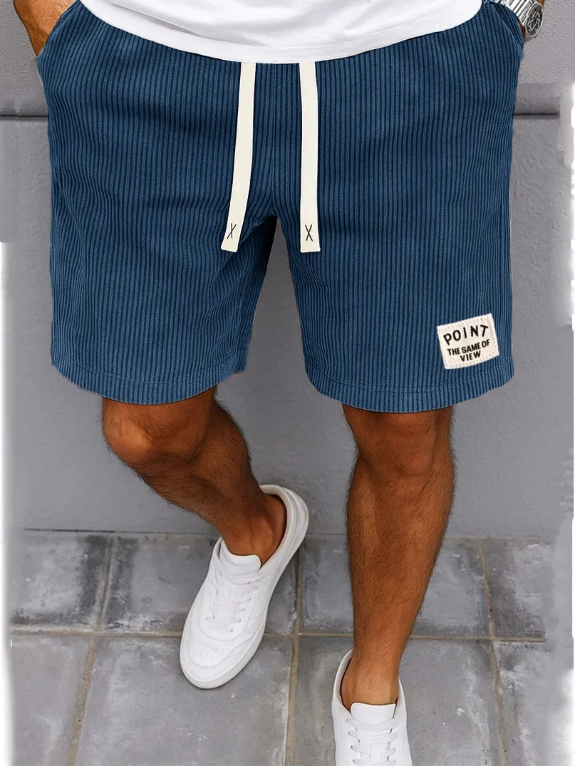 Ribbed Knit Seamed Detail Shorts