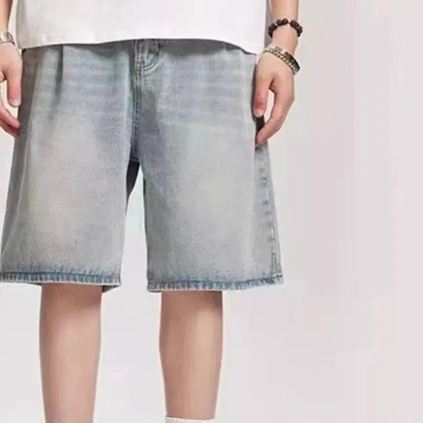 Pocket Detail Vintage Inspired Washed Denim Shorts