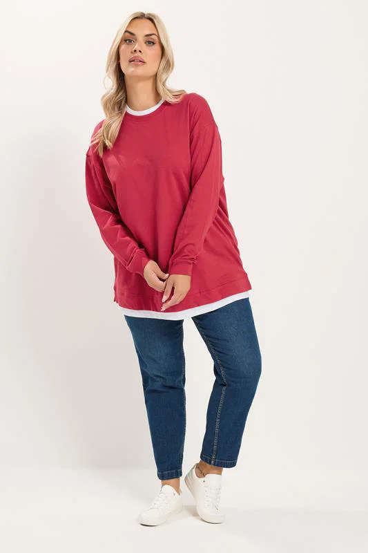 Red 2-In-1 Sweatshirt detail 1