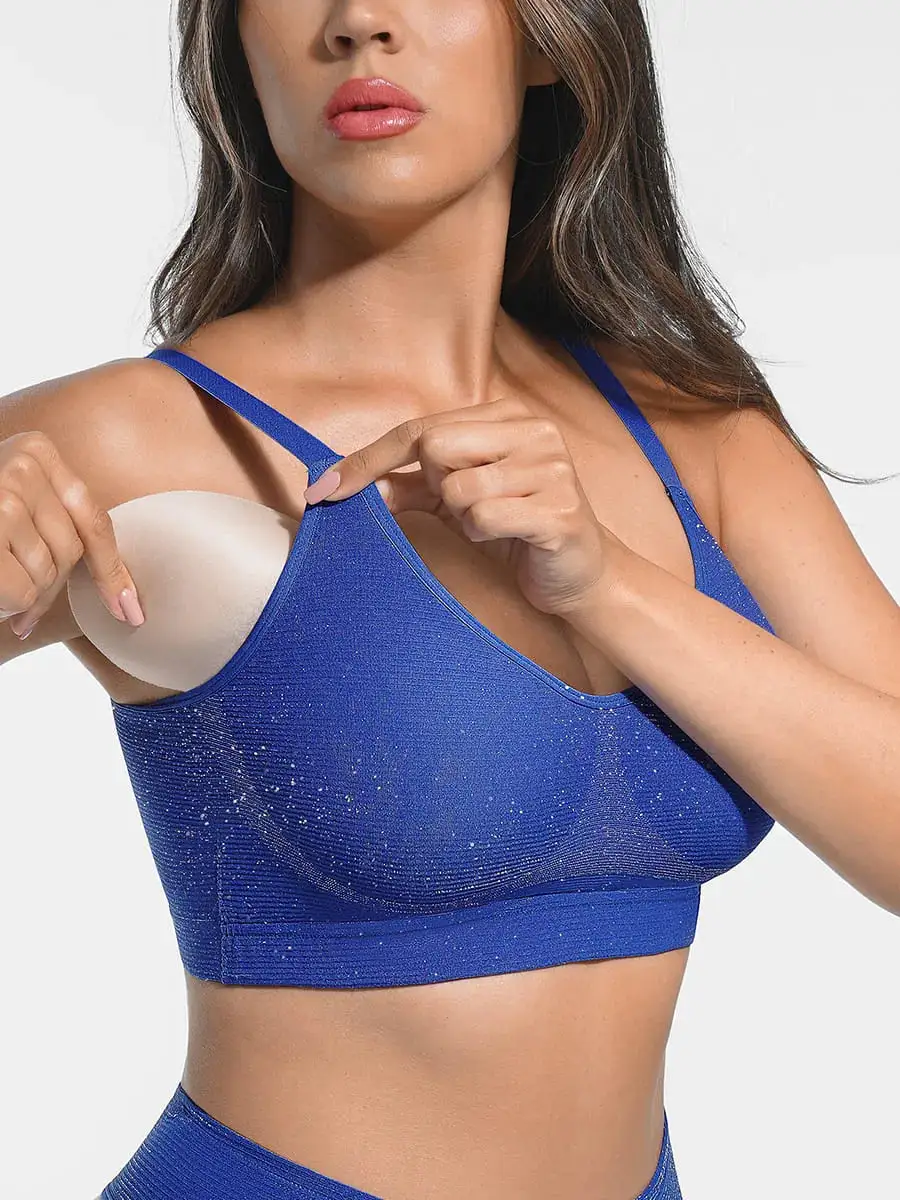 Wireless Shimmer Detail Support Bra