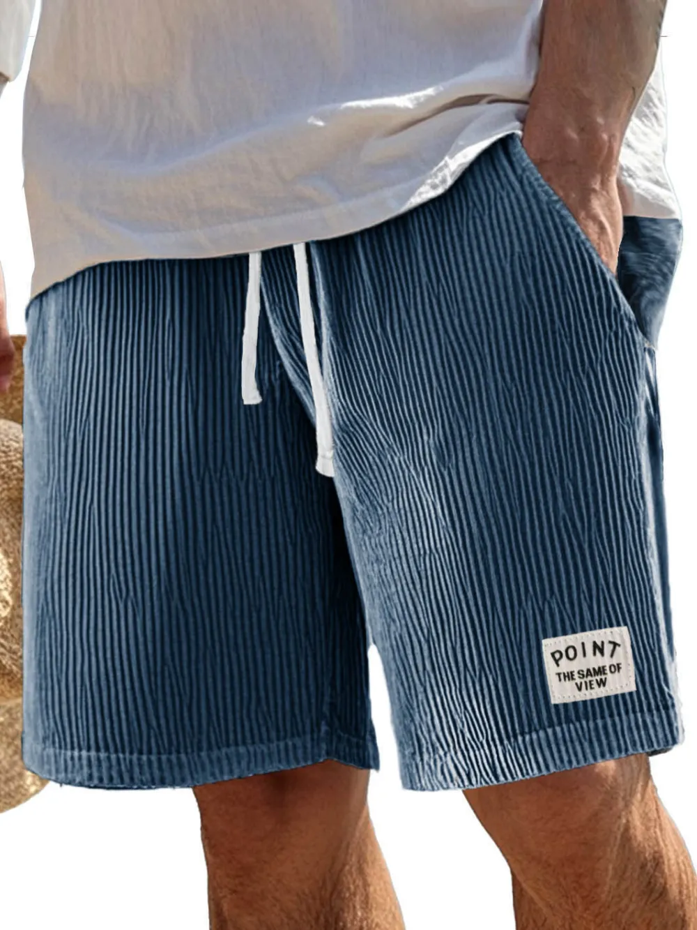 Ribbed Knit Pocket Shorts