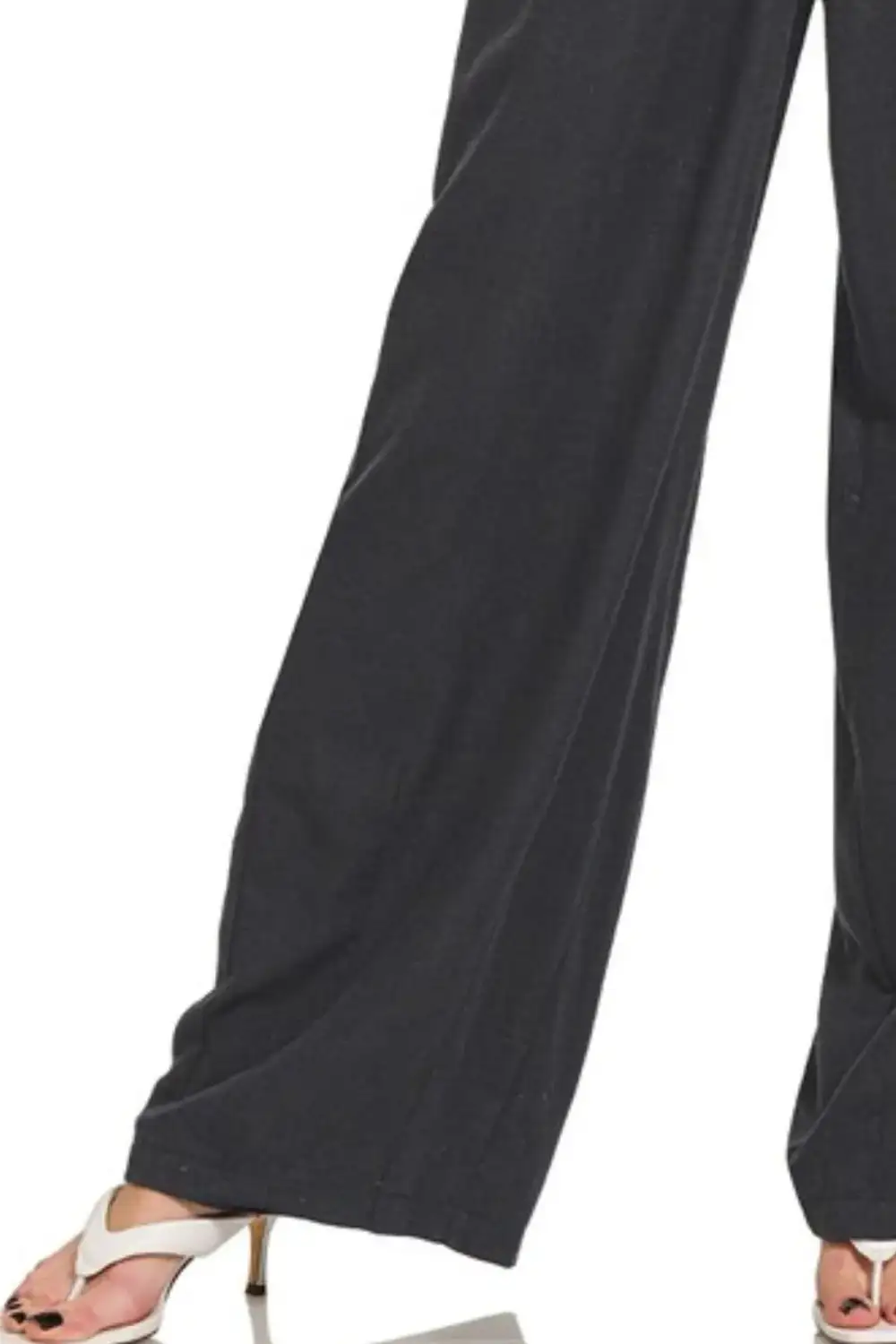 Drawstring Linen Wide Leg Relaxed Fit Pants