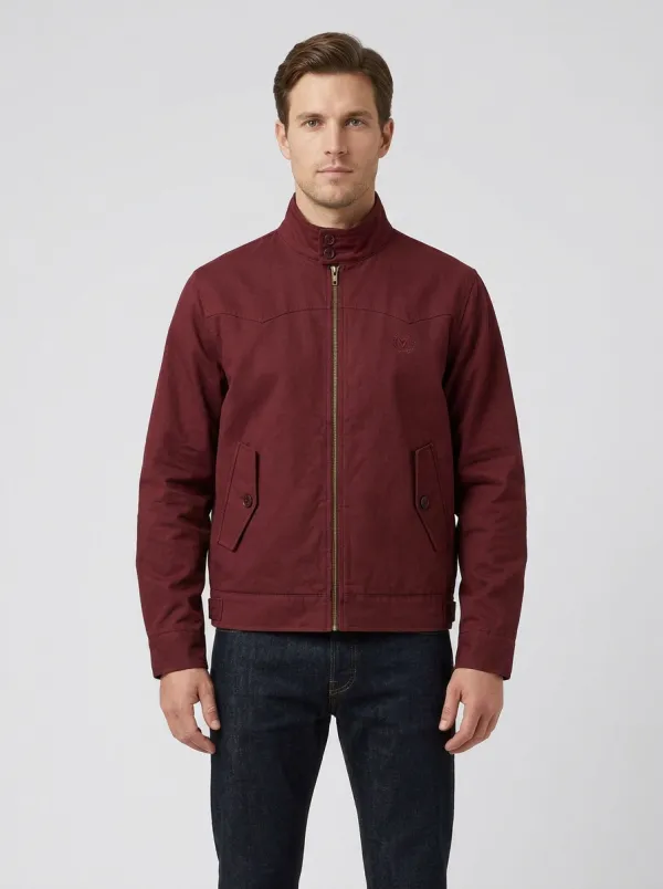 Men's Casual Minimalist Grey Stand Collar Zip-up Jacket