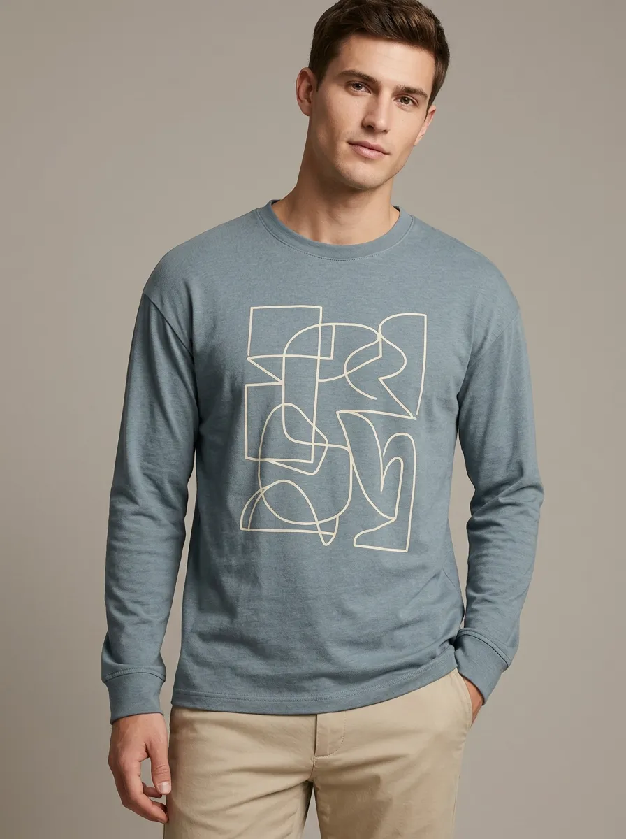 Men's Long Sleeve Clean Look Smart Casual Style Shirt
