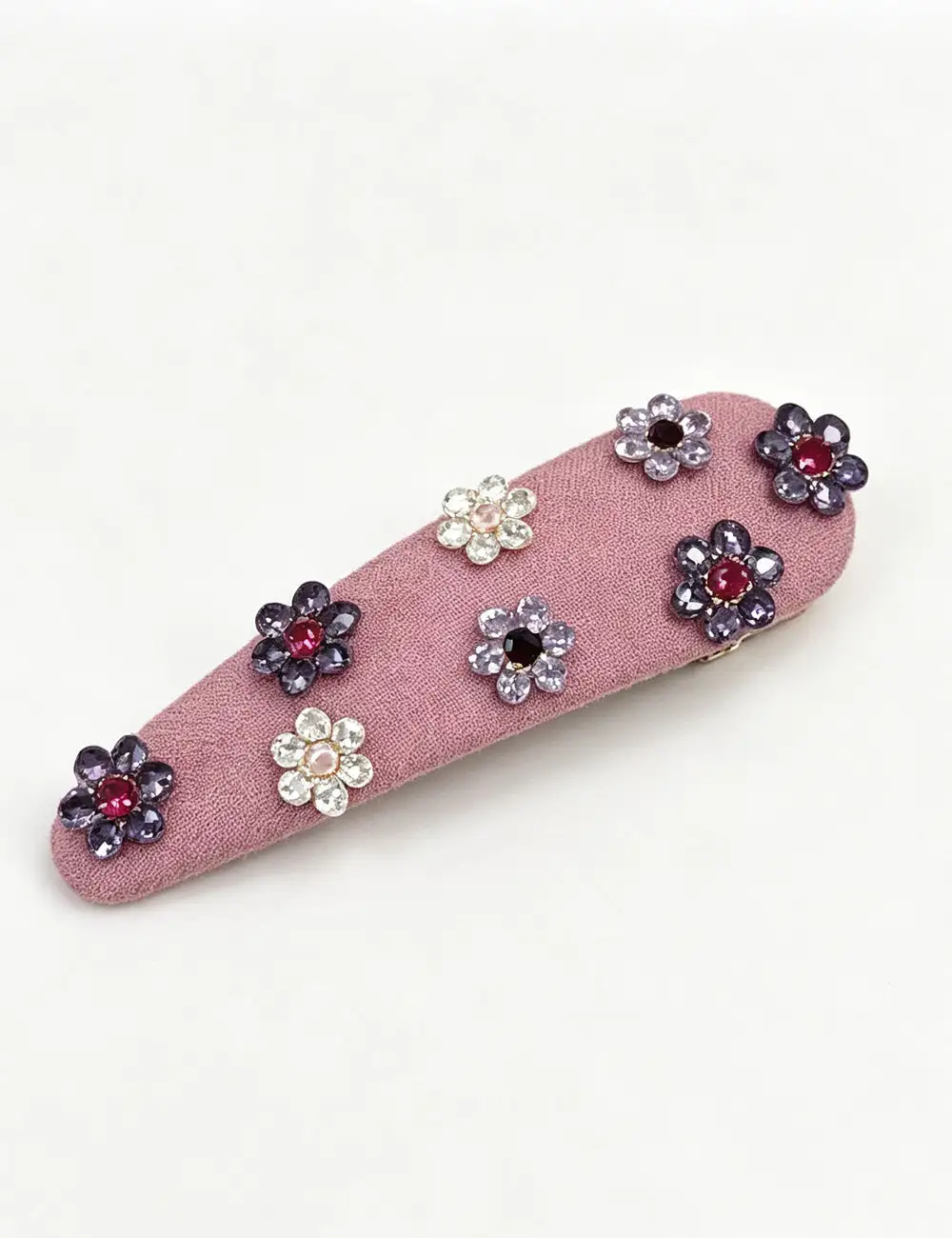 Floral Embellished Barrette Hair Clip