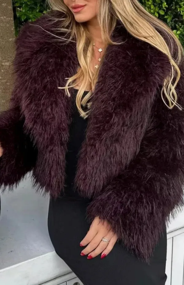 Faux-Fur Long Casual Jacket