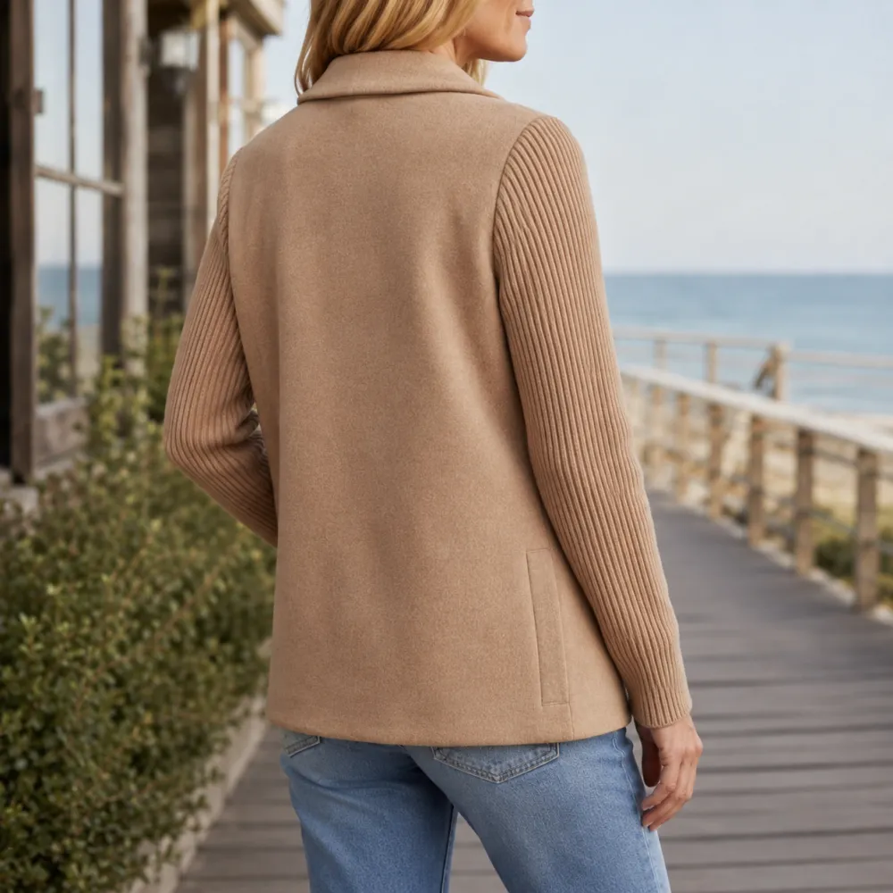 Double-Breasted Notched Lapel Blazer