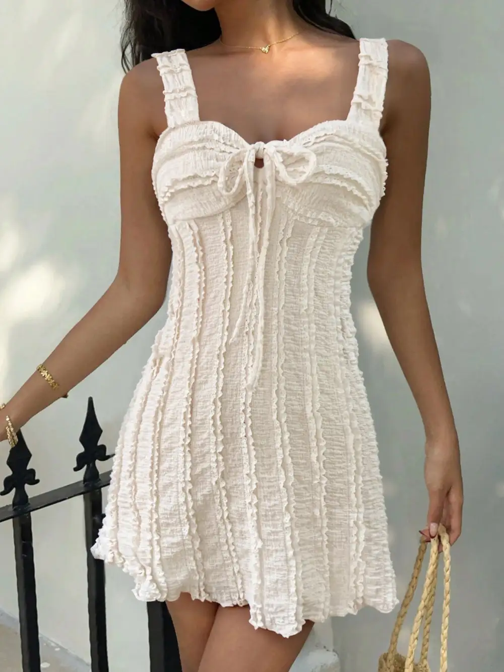 Textured Mini Dress