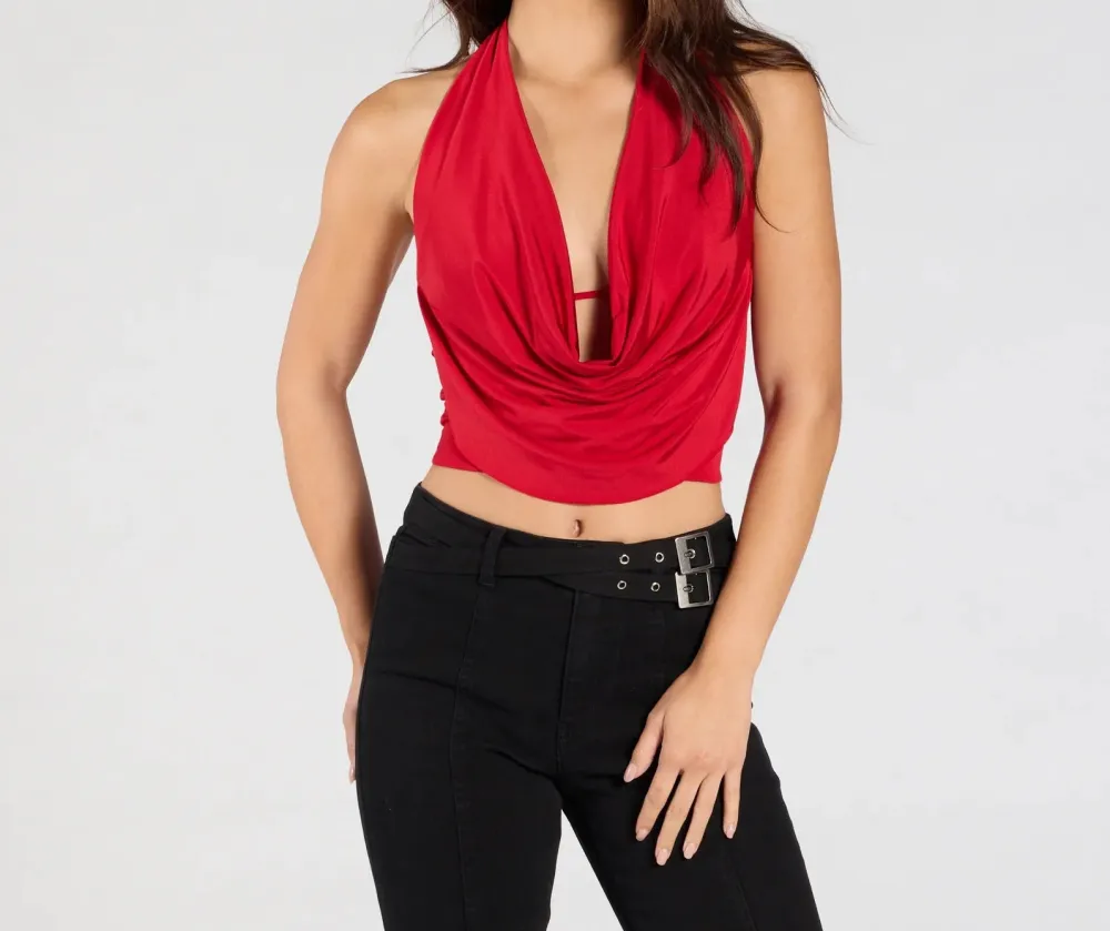 Halter Sleeveless Cropped Top