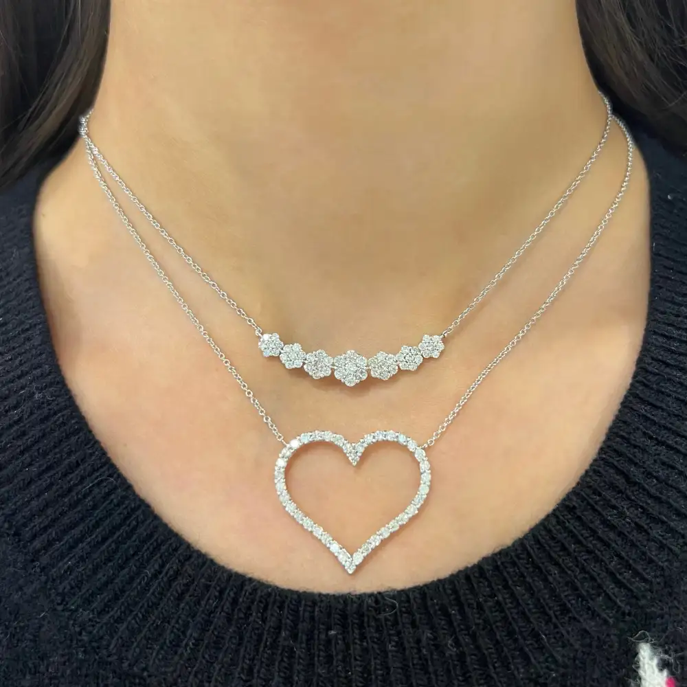 Minimal Floral Diamond Necklace