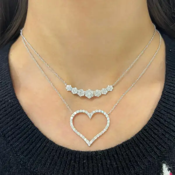 Minimal Floral Diamond Necklace